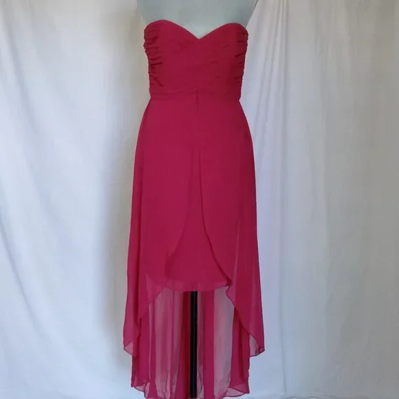 david's bridal red formal dresses David's Bridal | Dresses | Davids Bridal Red High Low Chiffon Formal Dress  Size 2